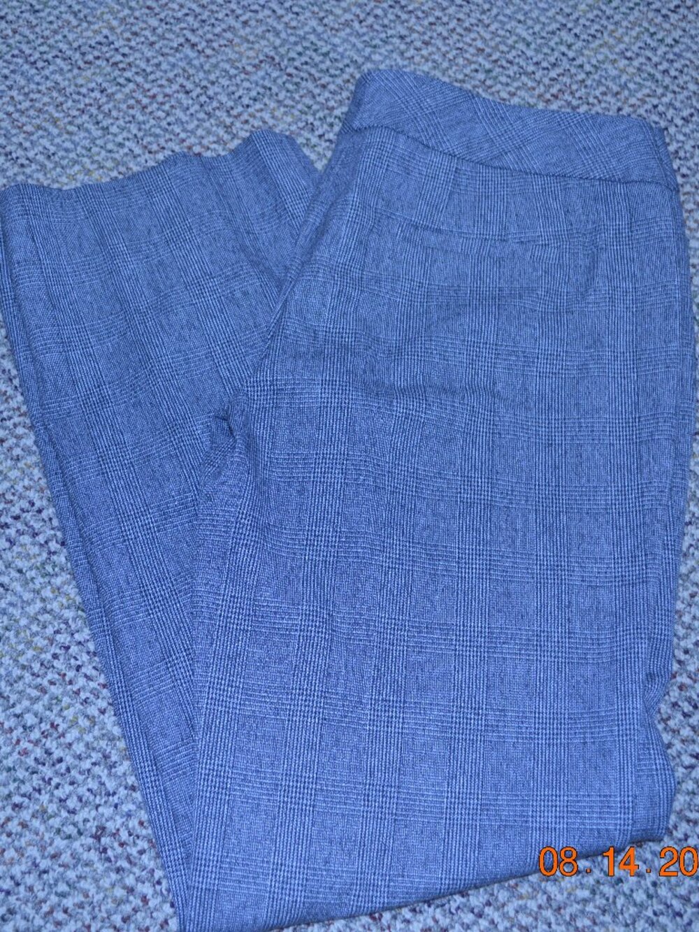 White House Black Market Womens Size 10R Gray Plaid Modern Boot Cut Dress Pants